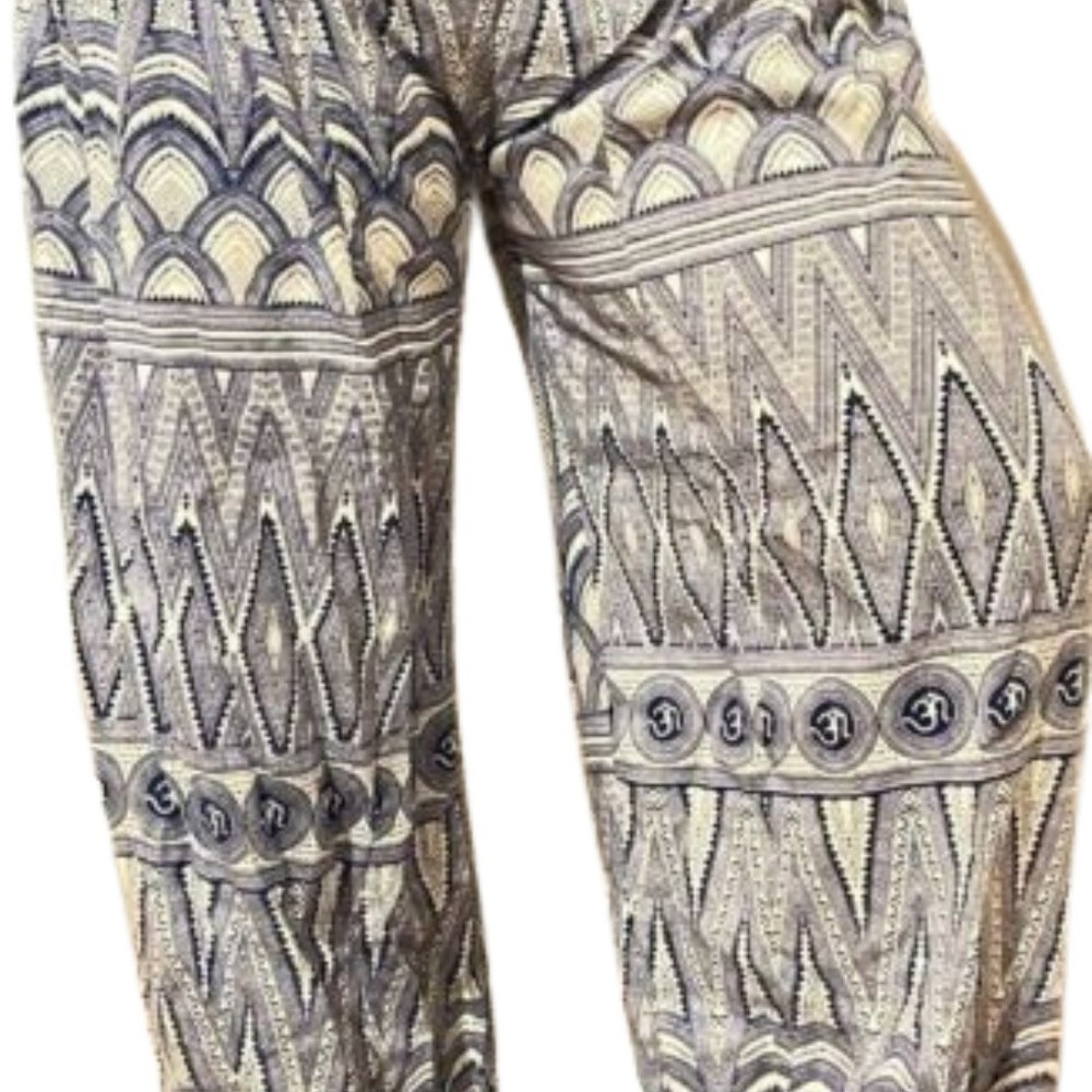 Yoganjali Women's Blue/White  Yoga Harem Pants XXL